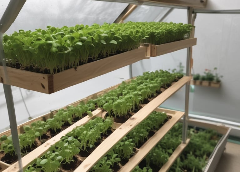 A modern waterfront urban scene featuring a large contemporary white building with numerous windows standing next to a construction site. Bright yellow temporary office units with red accents are set up near the water, displaying the logo of a construction company. Various construction vehicles and equipment are visible, along with graffiti along the water’s edge.