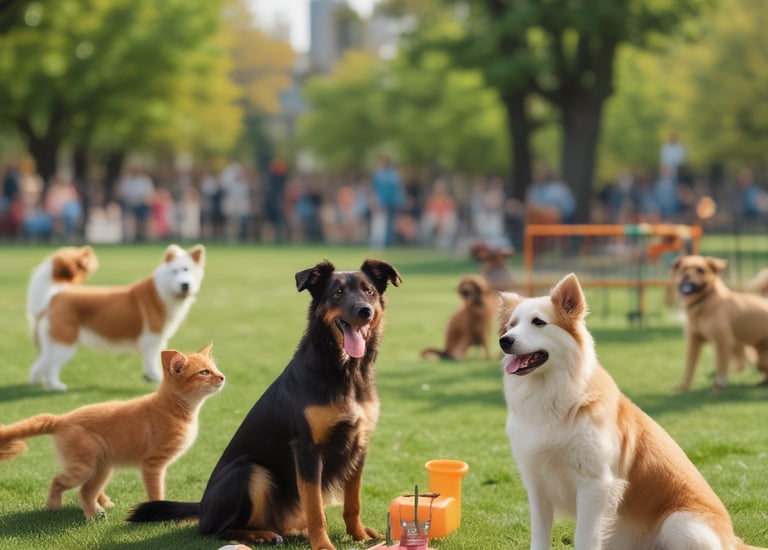 A construction site is visible with scaffolding along the side of a building. A yellow portable toilet stands on one side, featuring a sign with contact information. The construction area shows some building materials and a partially built structure, with a narrow view of windows from an adjacent building.