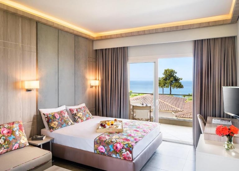 Alexandra Beach Thassos стая изглед море