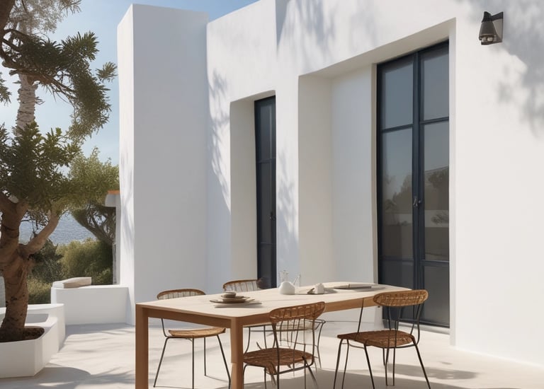 Modern office desk with laptop and property documents in Berlin apartment