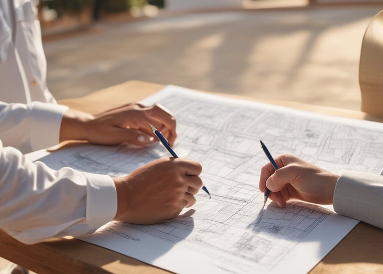 Neat workspace with invoices and communication tools