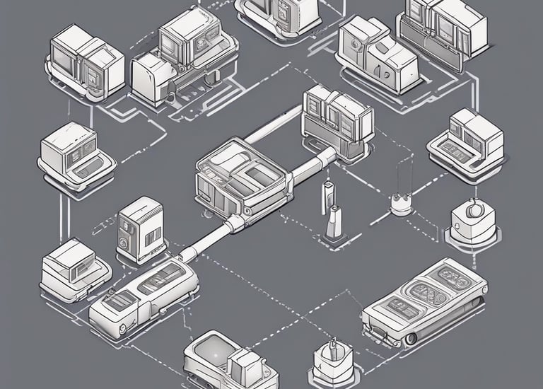 Screenshot of a sleek, modern business website with navy and blue accents on a dark background.