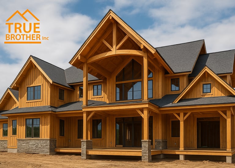Exposed Timber Frame House, Custom Houses