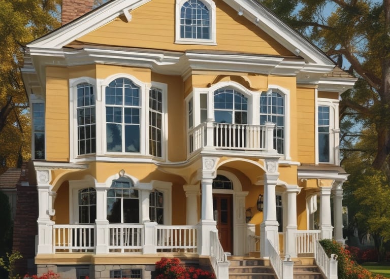 A textured wall with an upper portion painted in off-white and a lower portion in bright blue. The surface features visible brush strokes and signs of weathering. The separation between the colors is distinctly marked, suggesting a boundary between different materials or finishes.