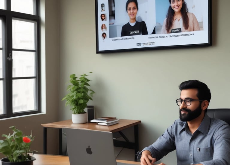 A hand is holding a card with text that reads 'we are NATION'. The card includes a red square symbol and additional text 'Empower Africa.' and a URL 'nation.africa'. The background features an orange and dark pattern.