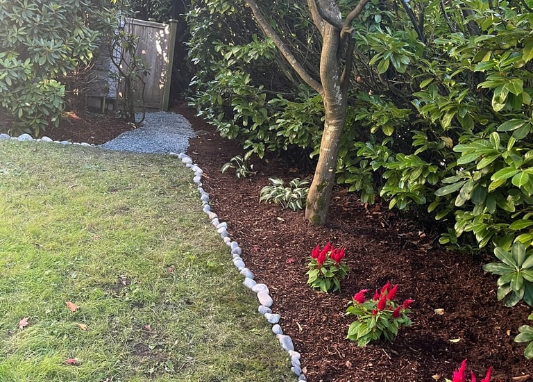 Designed Landscape with River Rocks