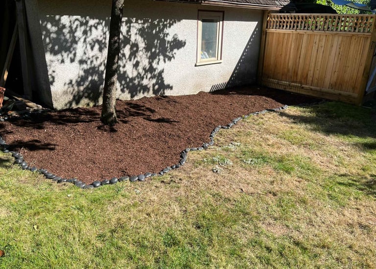 Light Brown Mulched Bed