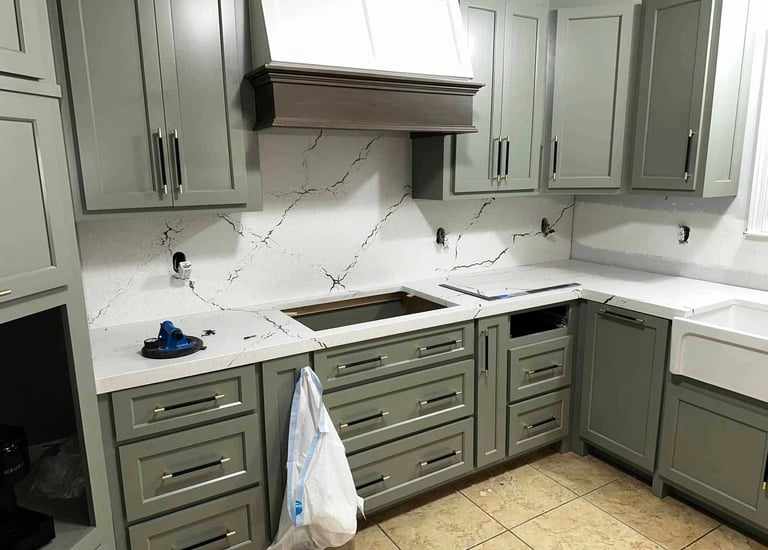 High-end quartz design with marble-like appearance