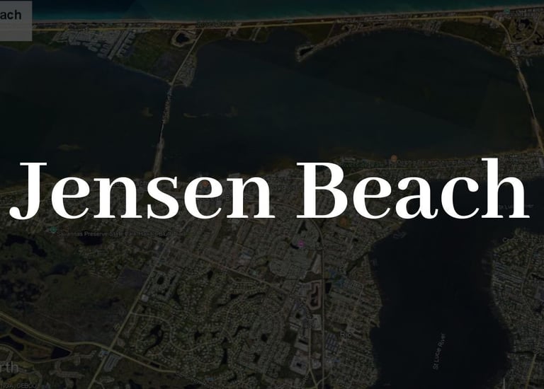 A map of the city of Jensen Beach Fl