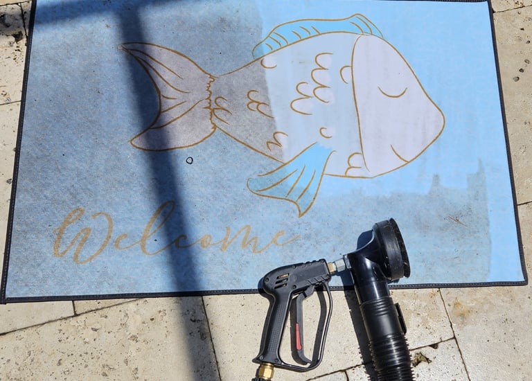 hydradaptor pressure washing mats, canvas with vacuum