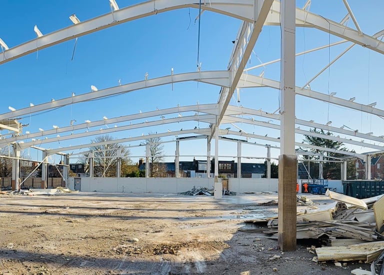 Steel frame been harvested