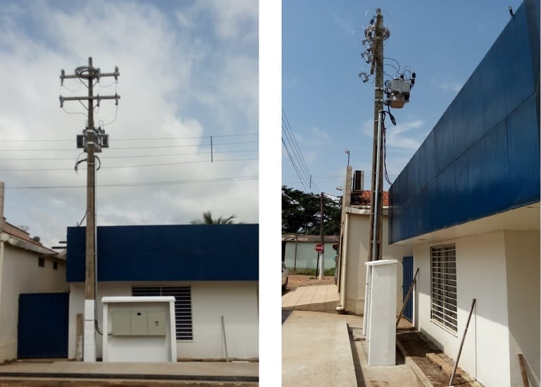 imagem de subestação aérea