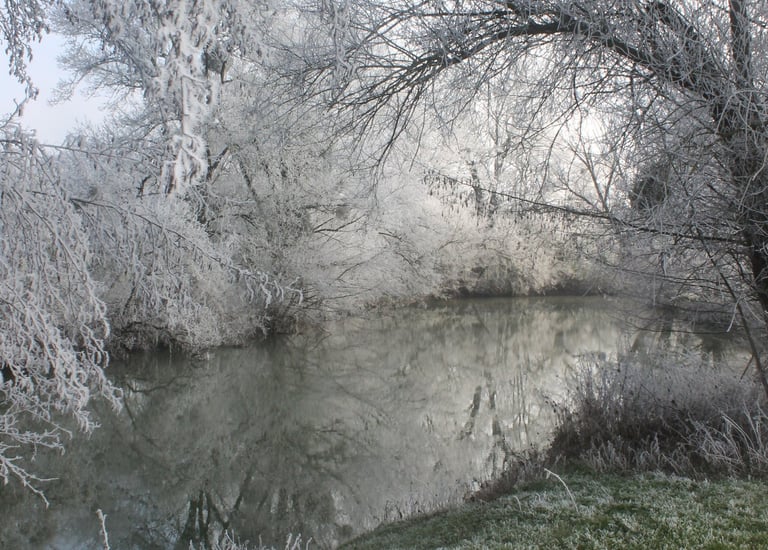 Der Fluss Seille, der durch unseren Bauernhof fließt