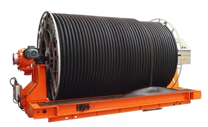 barrel type motorized cable reeling drum