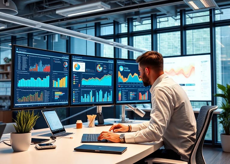 PI performance dashboard for business analytics