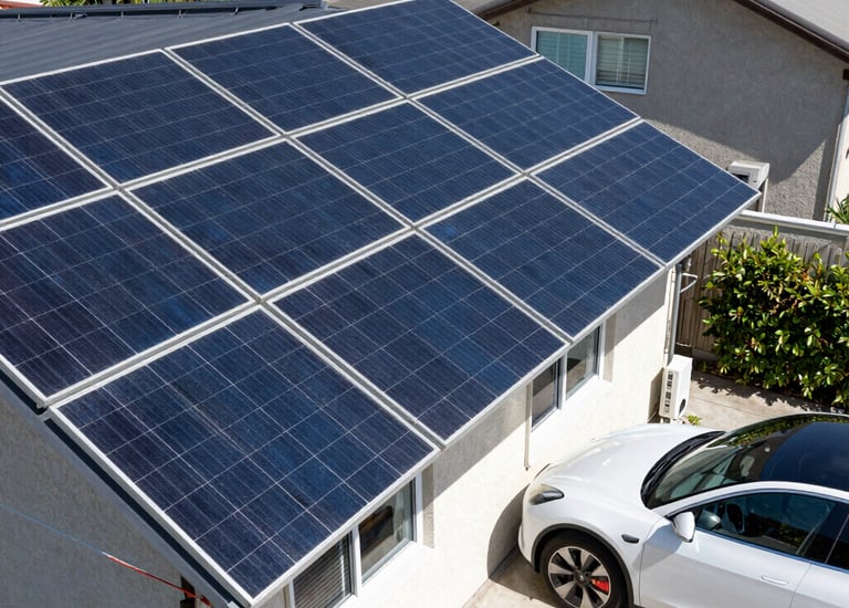 A panoramic view of a large-scale renewable energy wind farm at sunset.