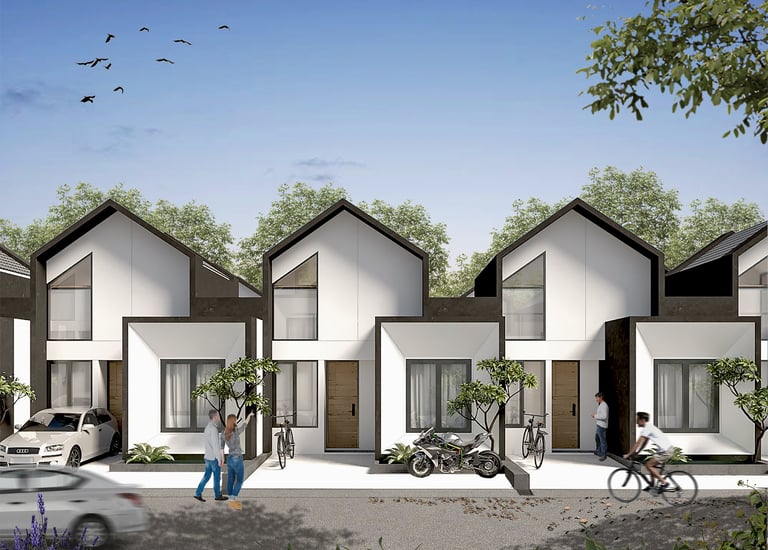 Tampak depan Cluster The Riviera 