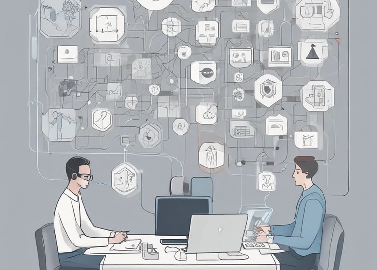 An open electronic device with visible internal components, including circuitry and connectors. The device rests on a dark surface with a logo and another small gadget visible nearby, indicating a focus on technology and repair.