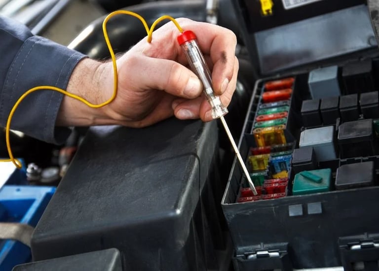 Image of an electrical probe being used