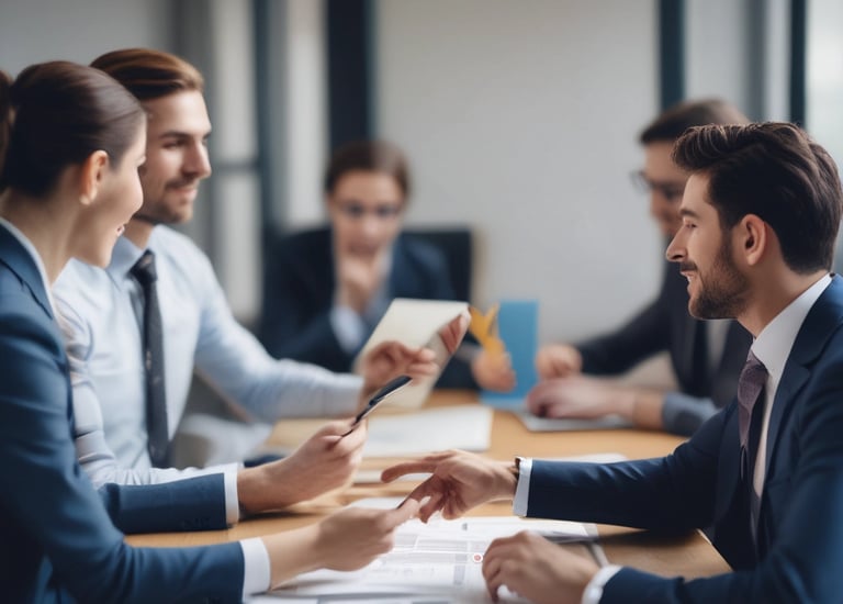 man teaching woman while pointing on gray laptop