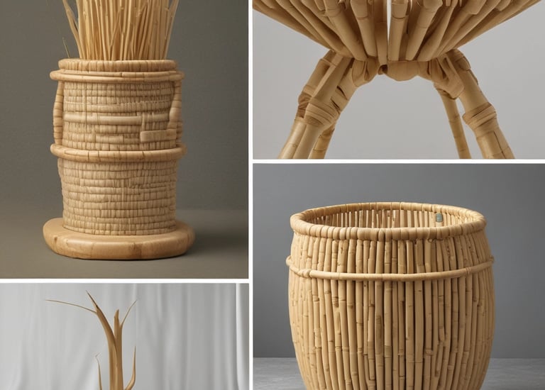 Modern bamboo processing facility with advanced machinery in operation.