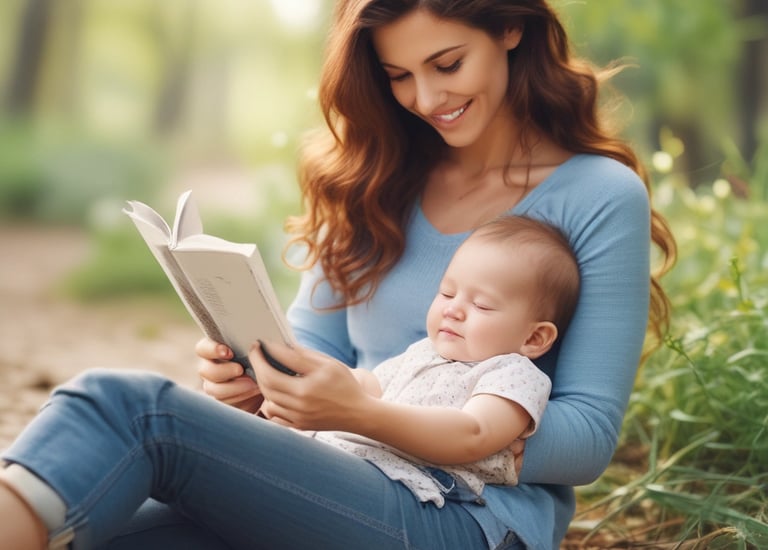 A smiling woman holding her phone with a graph showing growth on the screen.
