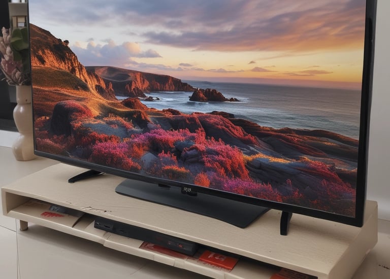 A close-up of a repaired Sony display panel.