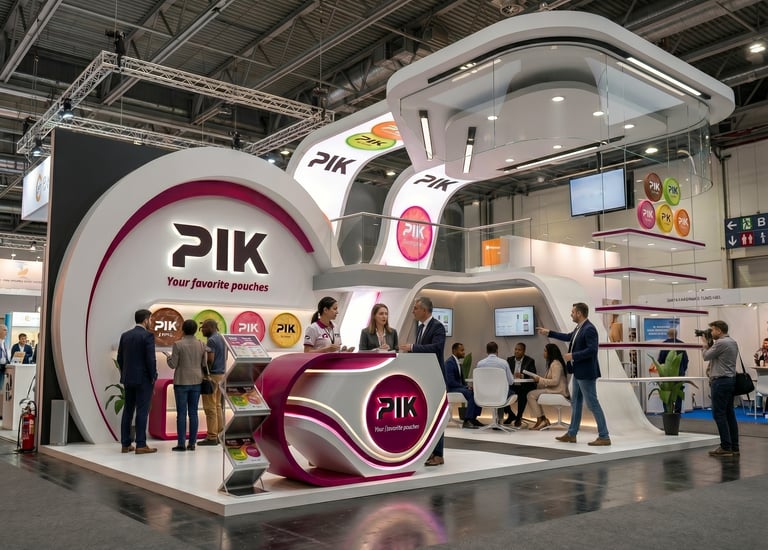 PIK stand at InterTabac 2023 Germany by Morgan Expo, professional Exhibition Stand Builder.