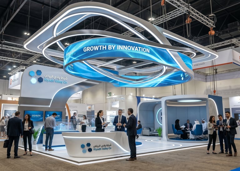 Riyadh Valley Co stand at Gitex 2023 UAE by Morgan Expo, professional Exhibition Stand Builder.