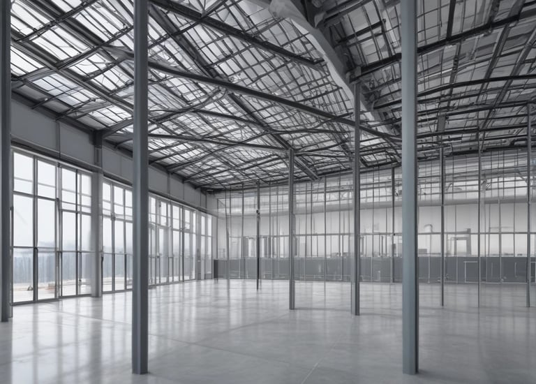 Interior view of a dry construction wall being installed with precision tools.