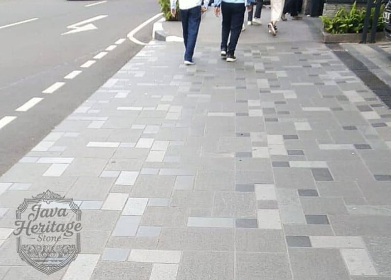 pavers andesit palimanan untuk jalan setapak taman proyek eksklusif
