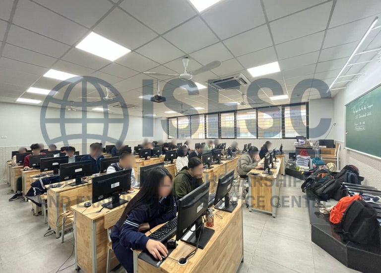 a classroom with a classroom of students and teachers