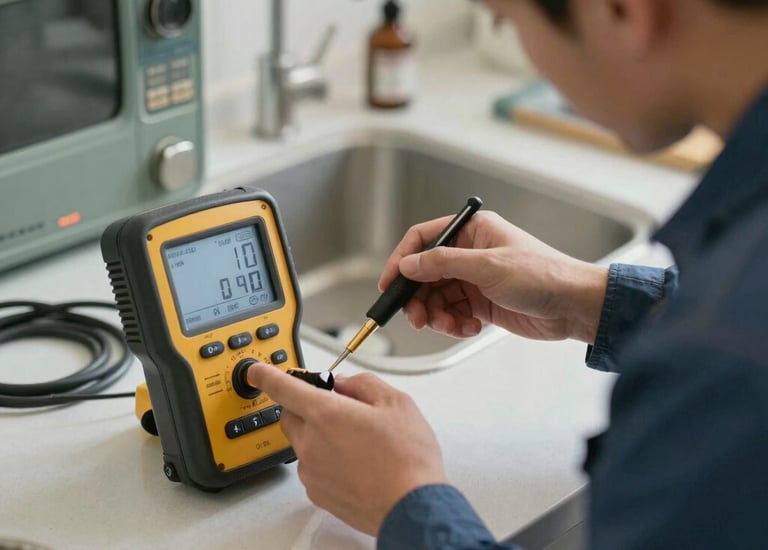 Team of technicians performing maintenance on industrial machinery.