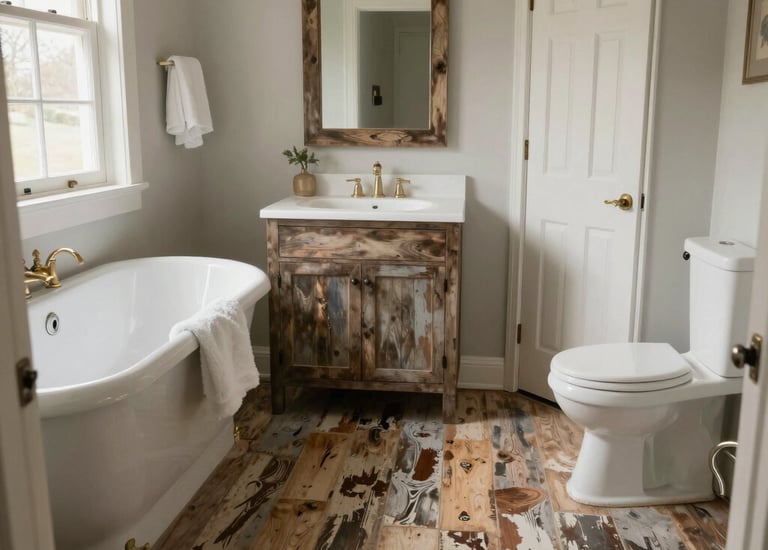 Spacious living room mid-reform showing clean, organized workspace