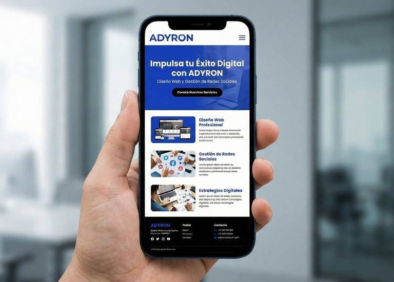 Screenshot of a sleek, mobile-friendly website homepage