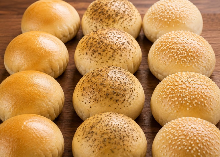Hamburgões assados recheados | Clube do Freezer Reino dos Sabores