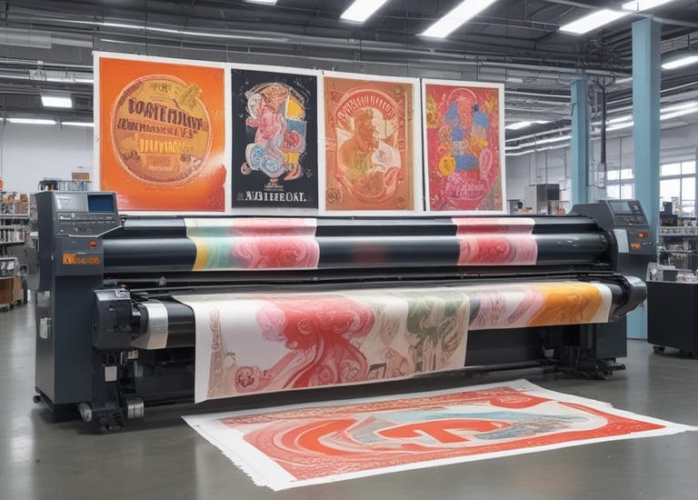 A vibrant outdoor banner displayed at a busy street corner in Tirol.