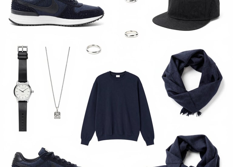 Close-up of luxury watch on a male wrist against a minimalist beige background.