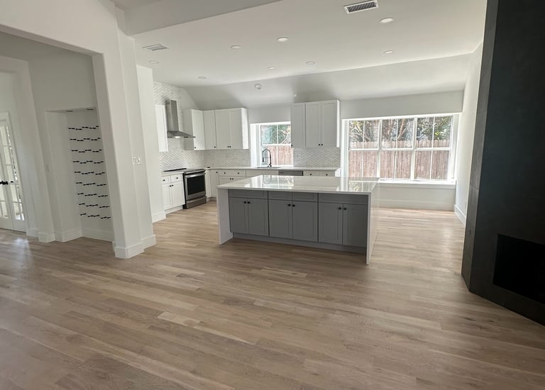 fully restored kitchen after fire damage - Irvin Restoration complete home restoration Irving TX