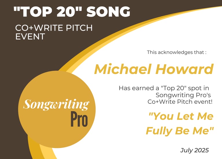 Songwriting Pitch Contest 2025