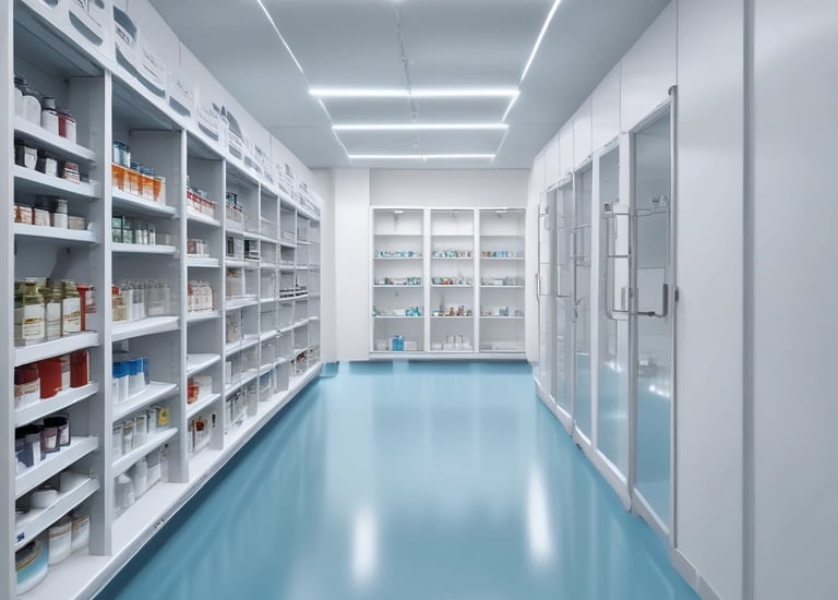 Car park floor with bright line markings and smooth epoxy finish.