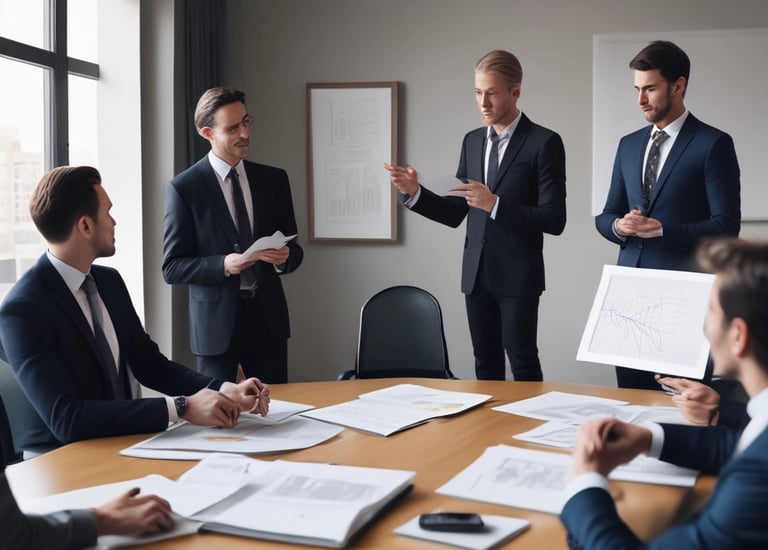 A creative brainstorming session with diverse entrepreneurs.