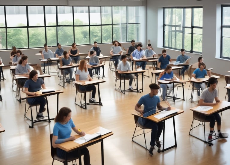 A training workshop with teachers practicing lesson delivery and classroom management techniques.