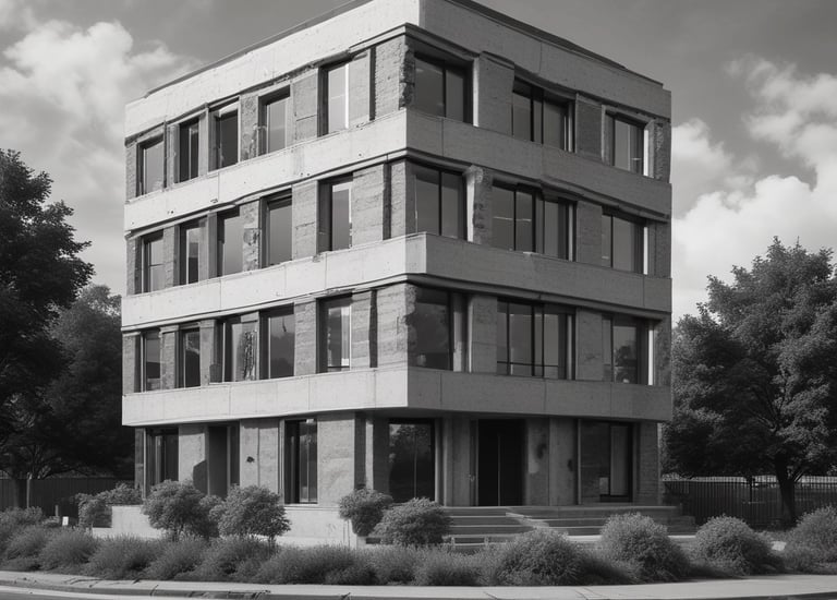 A telecommunications tower stands atop a hill surrounded by a dense forest of green trees and under a clear blue sky. The terrain is rocky with patches of greenery interspersed among the rocks.