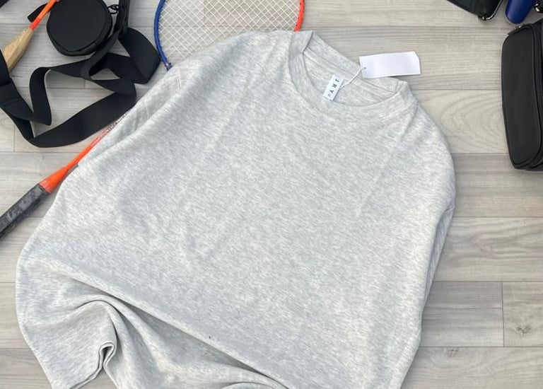 T-shirt Style Doux Gris Chiné Clair