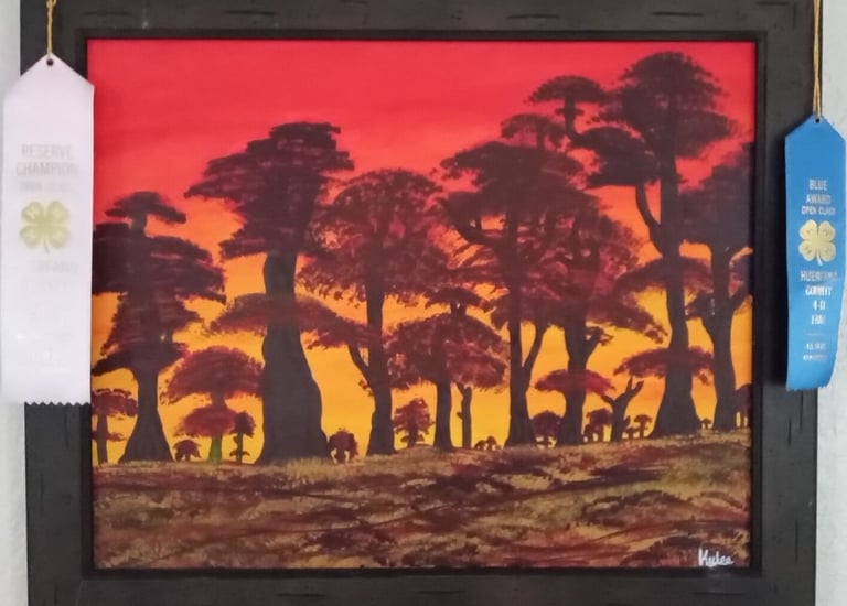 African Sunset (painting) Kylee Nicole Smith