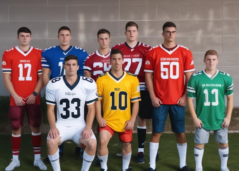 A vibrant gym with athletes wearing sportswear.
