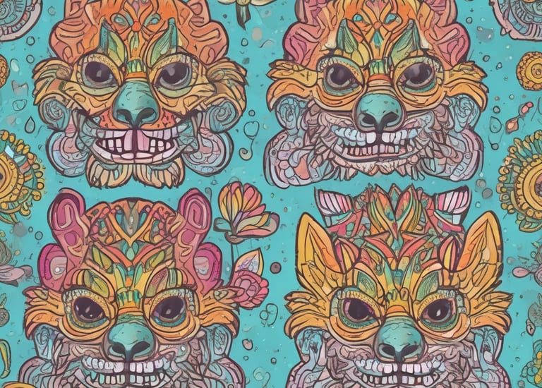 Close-up of sublimation printing on fabrics.
