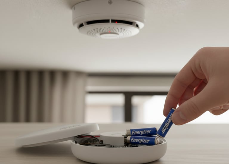 how do you change battery in smoke alarm AAA battery