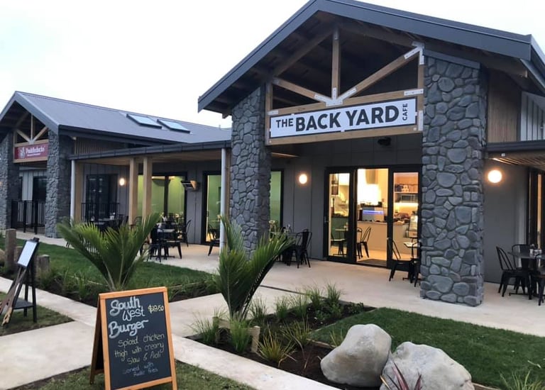 The Backyard Cafe - New Plymouth, fit outs New Plymouth